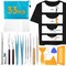 33 Pieces Vinyl Weeding Tools with T-Shirt Ruler Guide,Craft Tools Set for DIY Heat Transfer Printing, Weeding Vinyl,Silhouettes,Scrapbooking,Lettering, Cutting, Splicing.